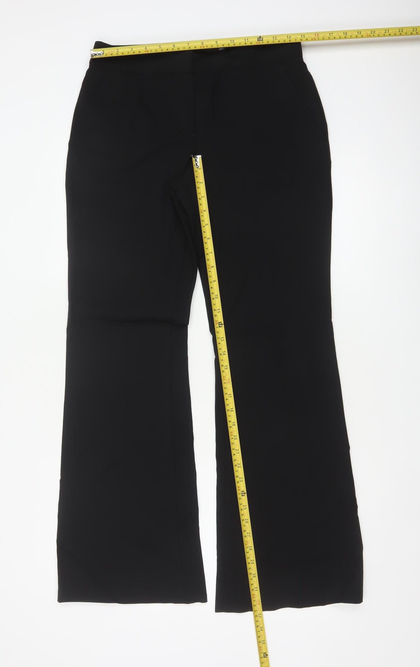 DKNY Women's Black Wool Blend Dress Pants Size 4 Regular Fit