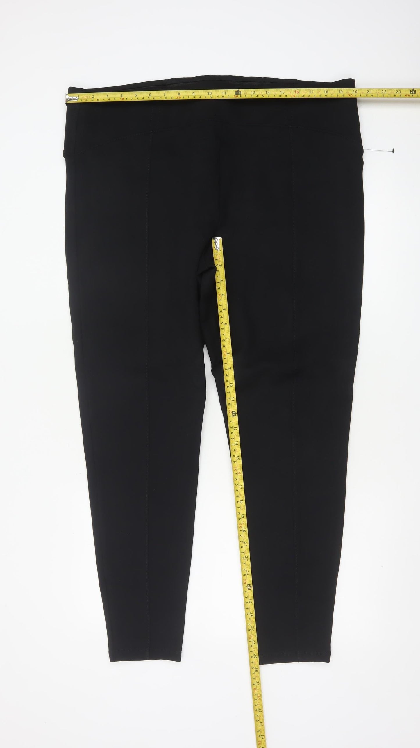 Marks and Spencer Women’s Black Size 22 Long Leggings Viscose Blend