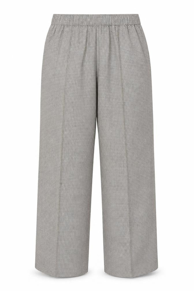 Marks & Spencer Women’s Black Check Trousers Size 18 Long Elastic Waist
