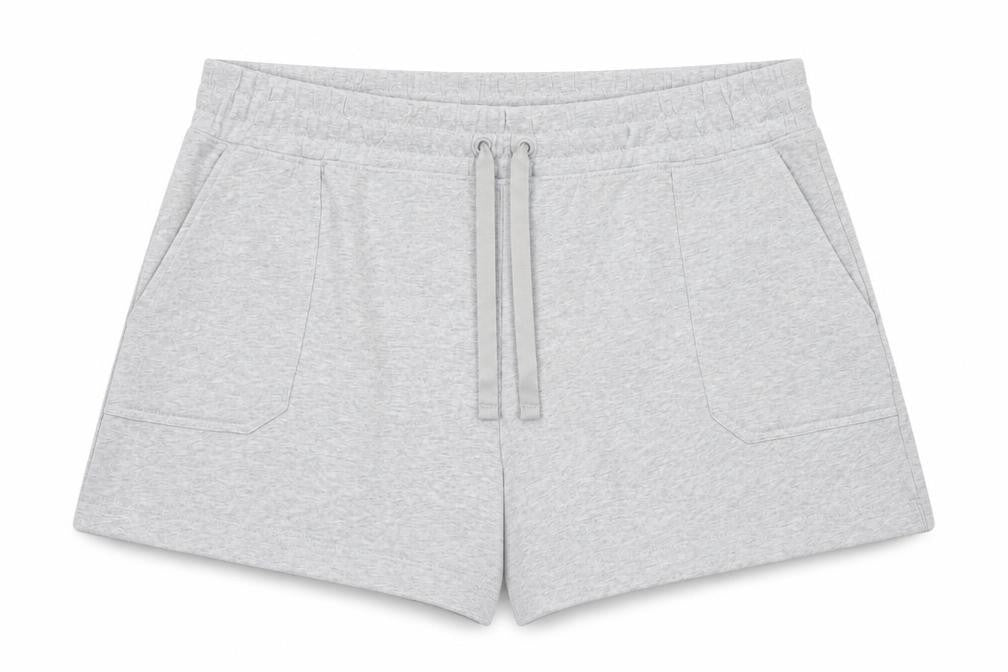 Marks & Spencer Women Grey Size 24 Sweat Shorts Drawstring Jersey