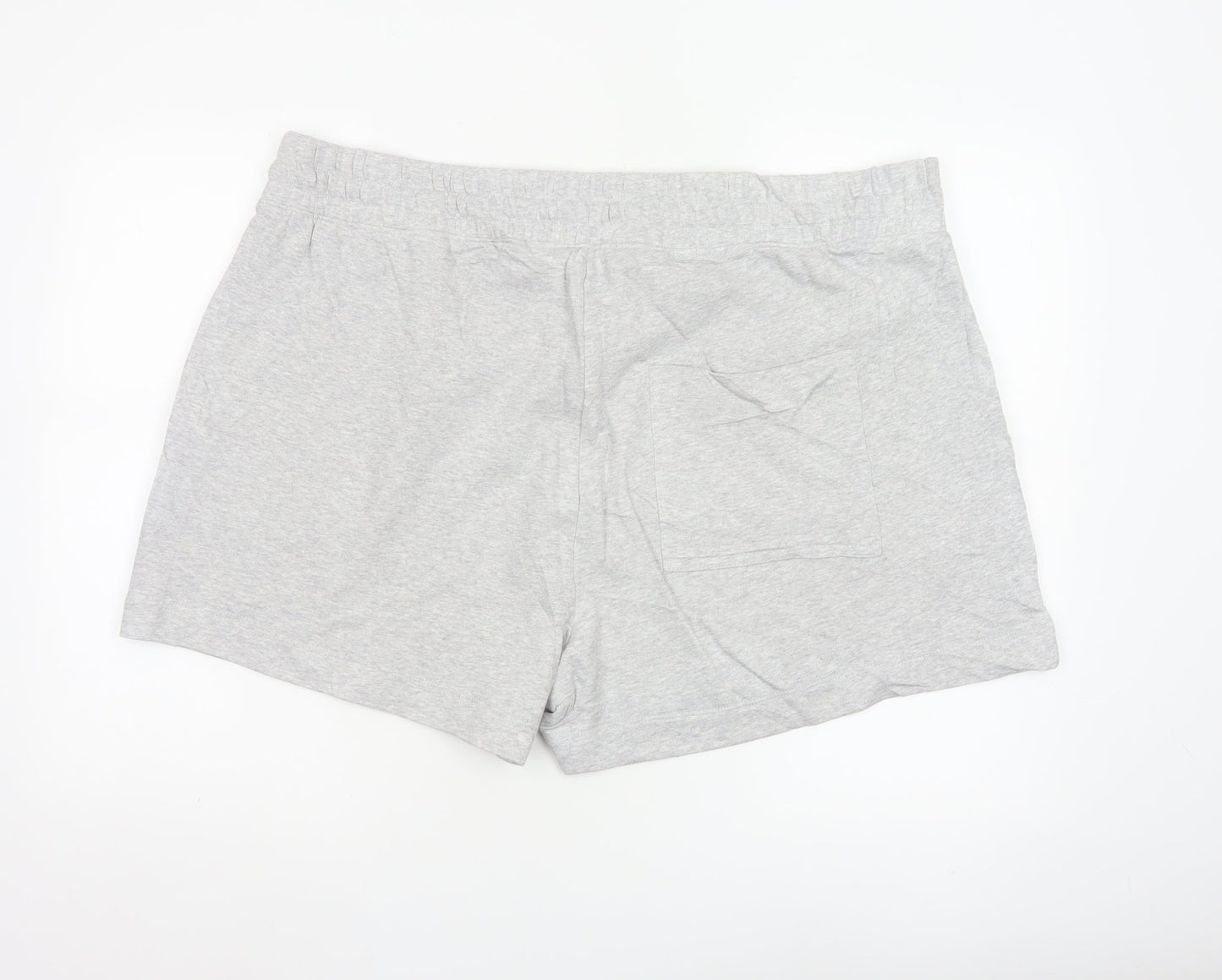 Marks and Spencer Women Grey Size 24 Sweat Shorts Drawstring Jersey
