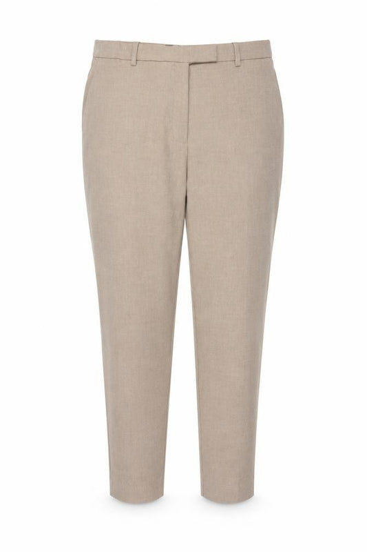Marks and Spencer Women Beige Regular Length Straight Trousers Size 22