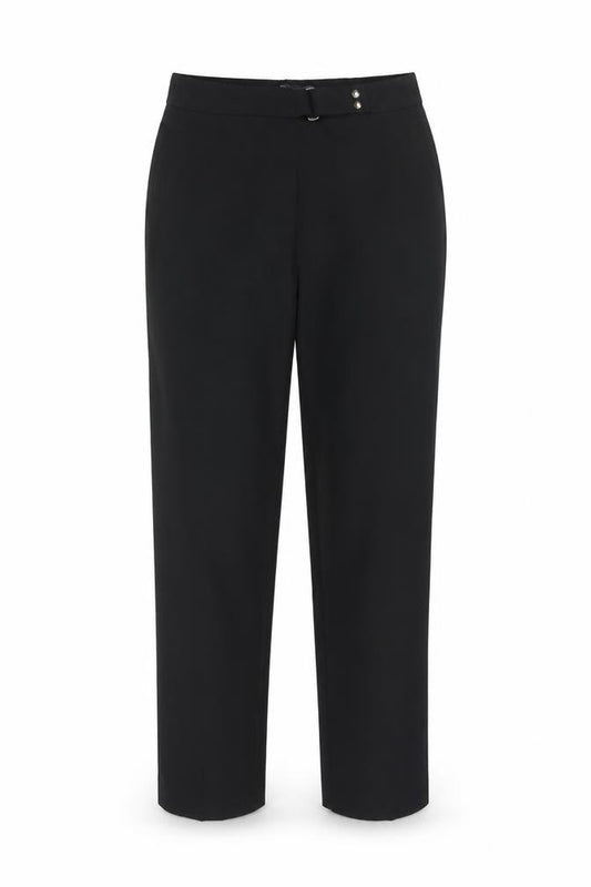 Marks and Spencer Women's Black Size 10 Straight Leg Regular Trousers