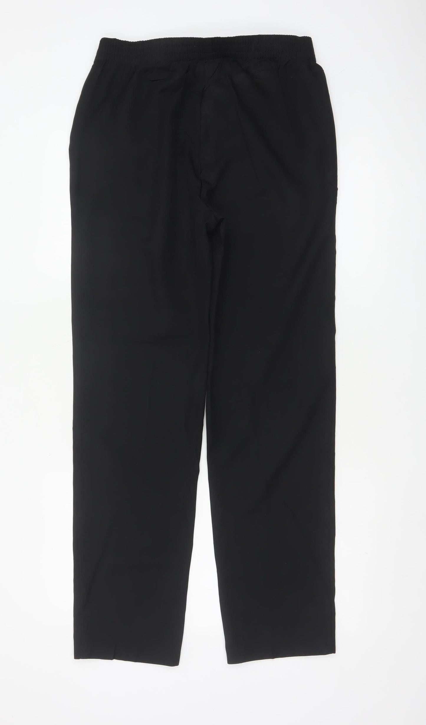 Marks and Spencer Women's Black Size 10 Straight Leg Regular Trousers