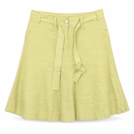 Marks and Spencer Women’s Lime Green Linen A-Line Knee Length Skirt UK 14