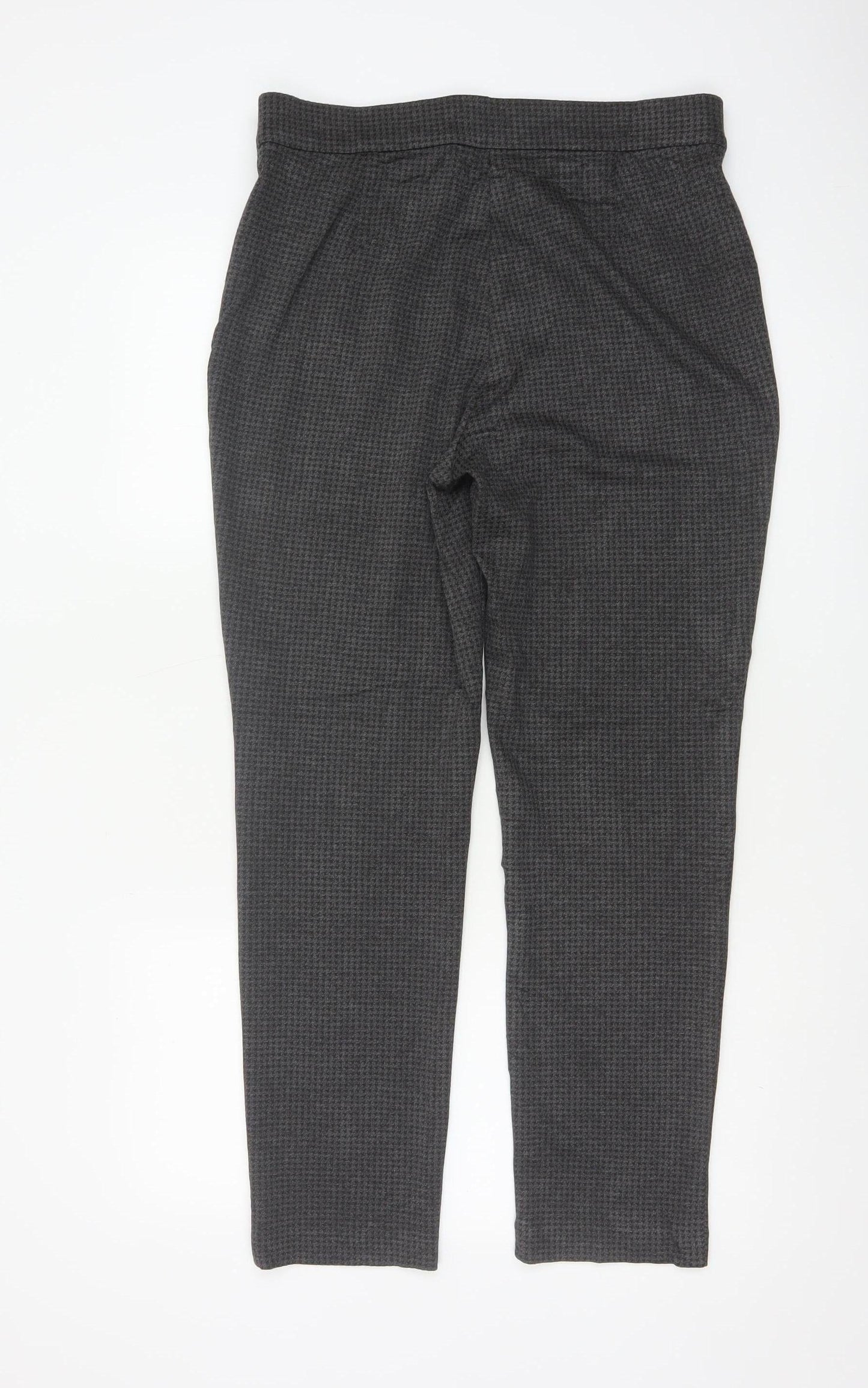 Marks and Spencer Women’s Grey Houndstooth Tall Slim Trousers Size 14