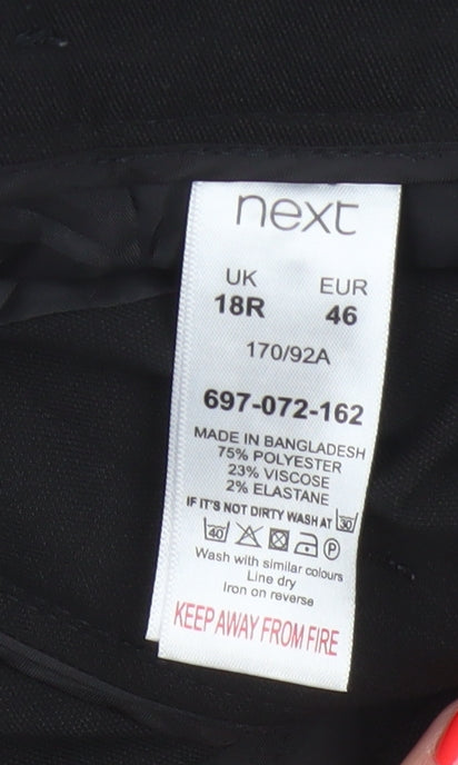 Next Women's Black Size 18 Regular Tailored Work Trousers