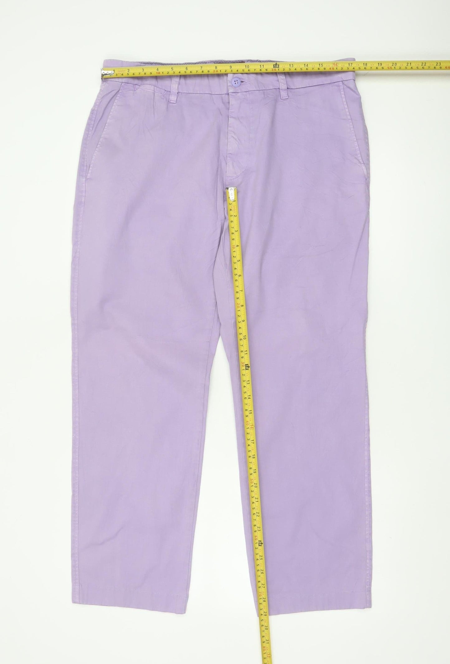 Mason's Men's Purple Chino Trousers Size XL Cotton Stretch