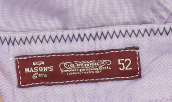 Mason's Men's Purple Chino Trousers Size XL Cotton Stretch