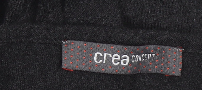 Crea Concept Women’s Black Jersey Shift Dress Size 12 Long Sleeve