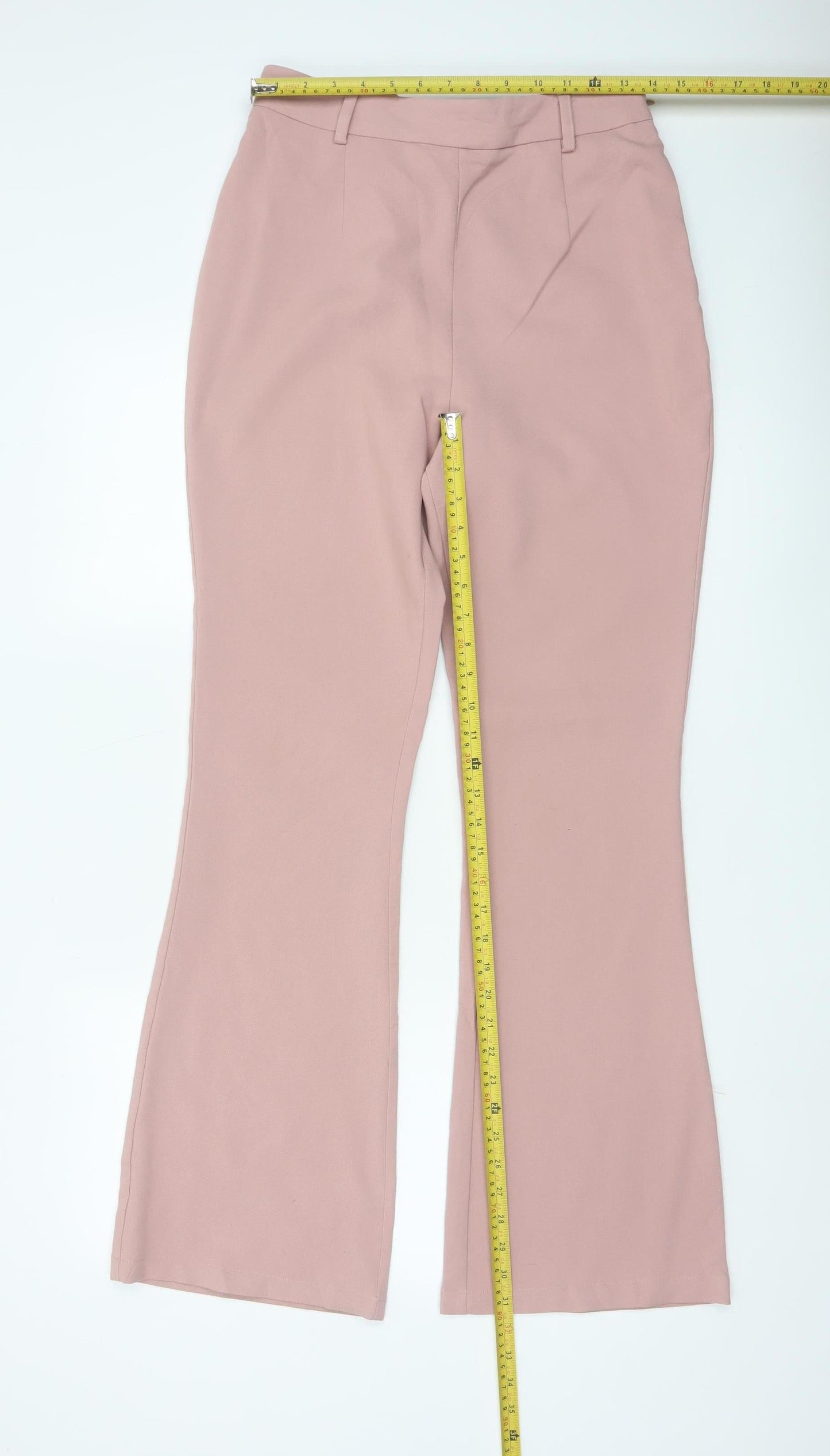 In The Style Women’s Pink Flared Stretch Trousers Size 12