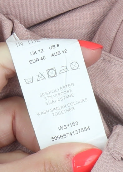 In The Style Women’s Pink Flared Stretch Trousers Size 12