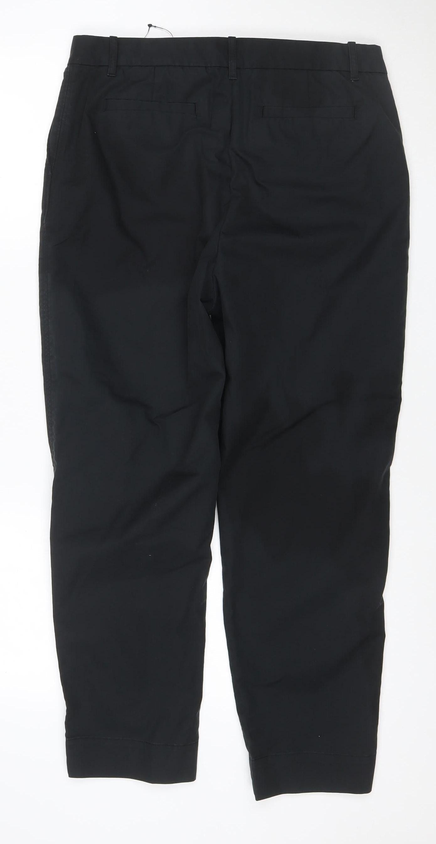 Marks and Spencer Women’s Black Size 14 Straight Leg Stretch Trousers
