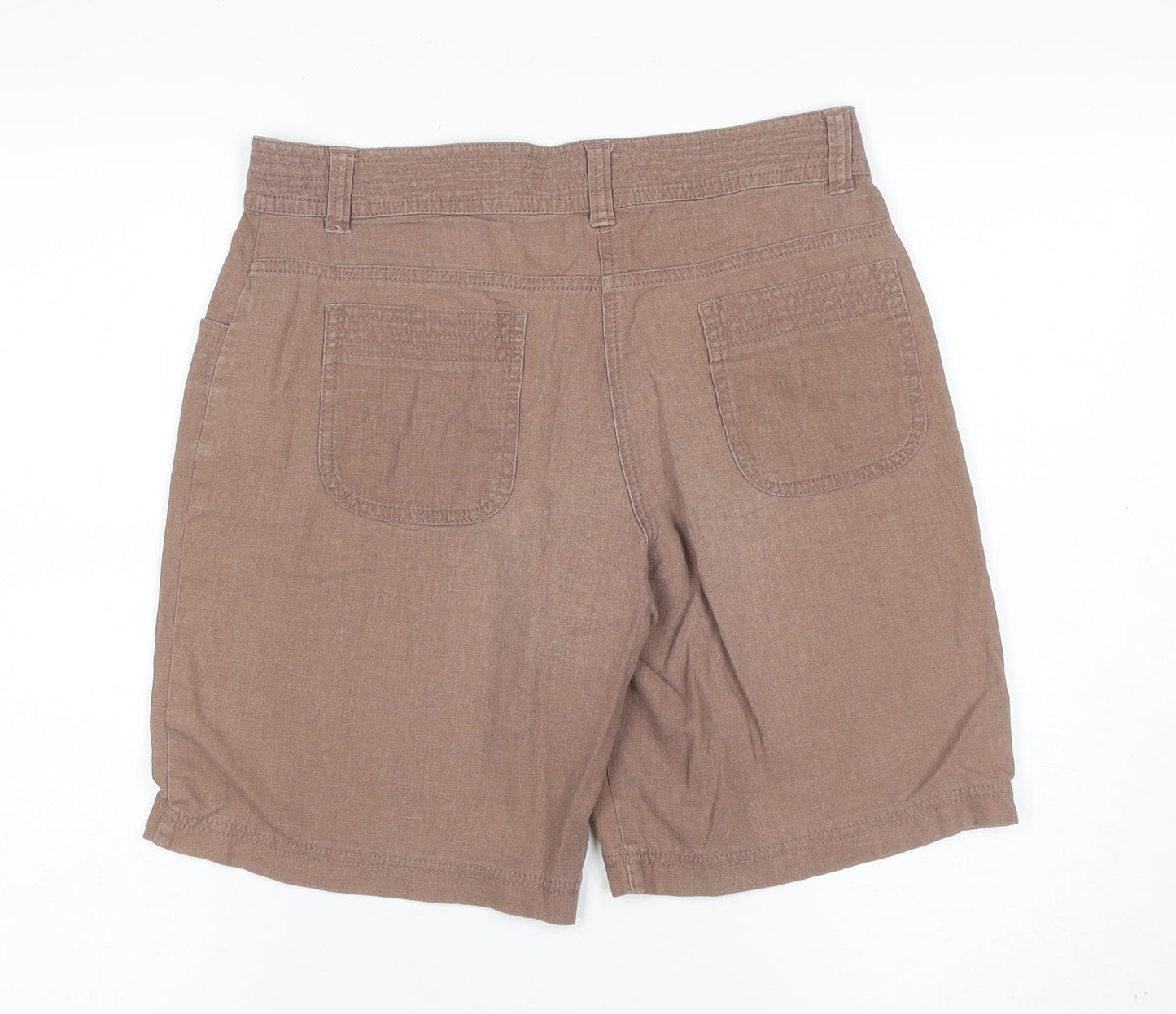 Marks and Spencer Women’s Brown Linen Chino Shorts Size 10