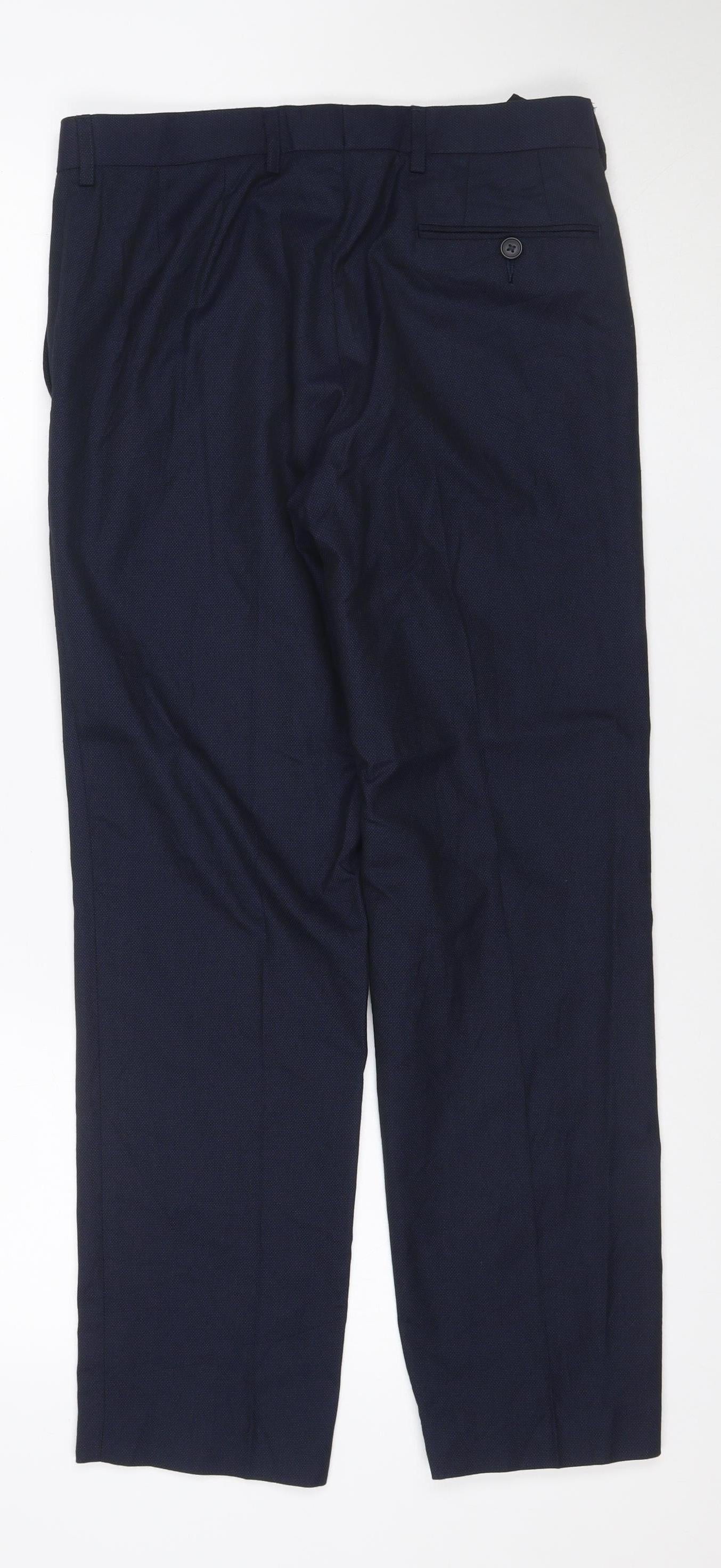 Marks and Spencer Men's Blue Slim Fit Trousers 30/29 Formal Workwear