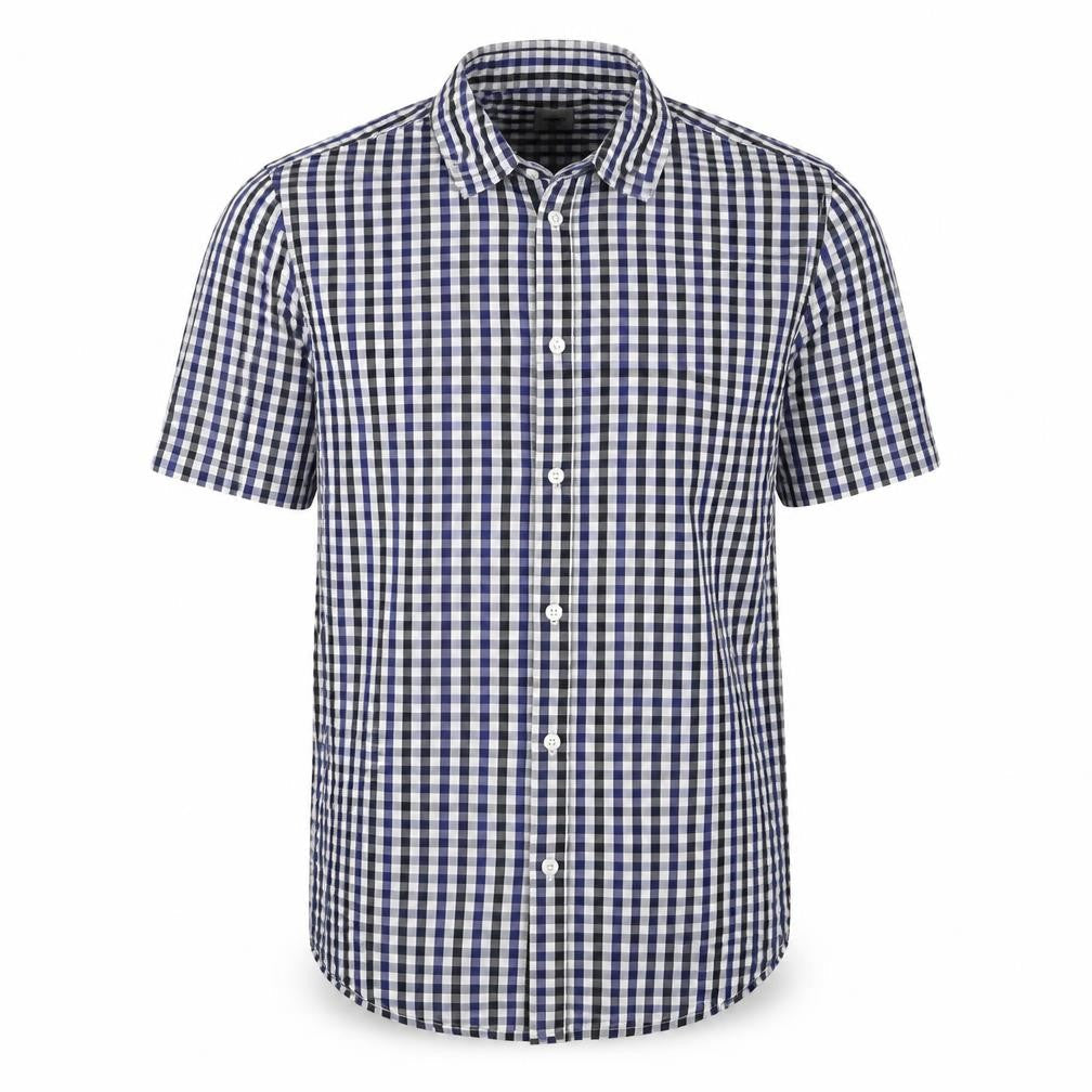 ASOS Men's Blue Check Short Sleeve Button-Up Shirt Size M