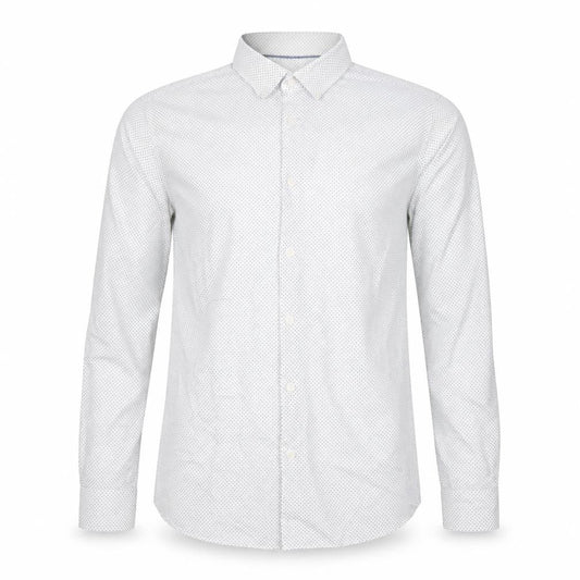 Marks & Spencer Men's White Slim Fit Stretch Cotton Long Sleeve Shirt M