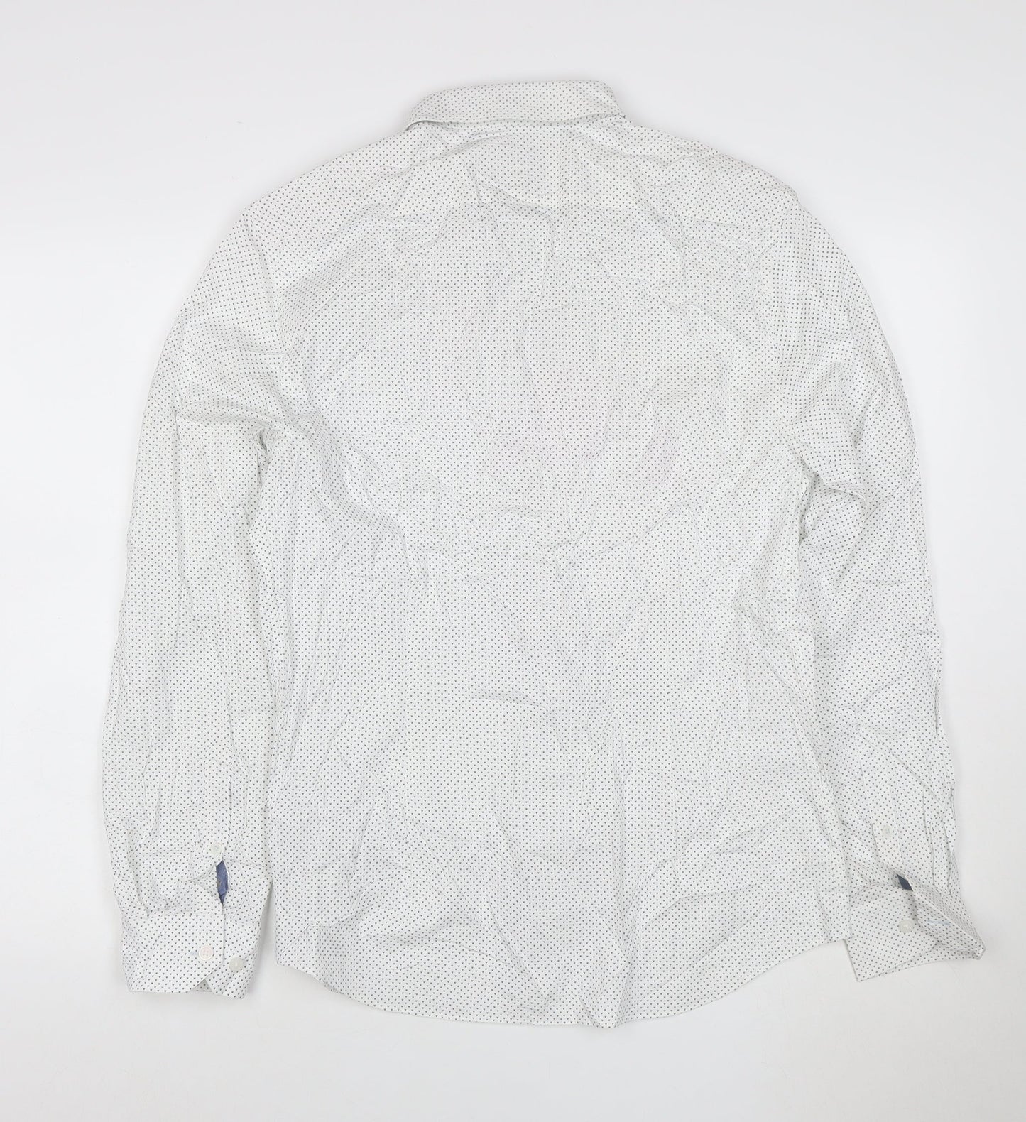 Marks and Spencer Men's White Slim Fit Stretch Cotton Long Sleeve Shirt M
