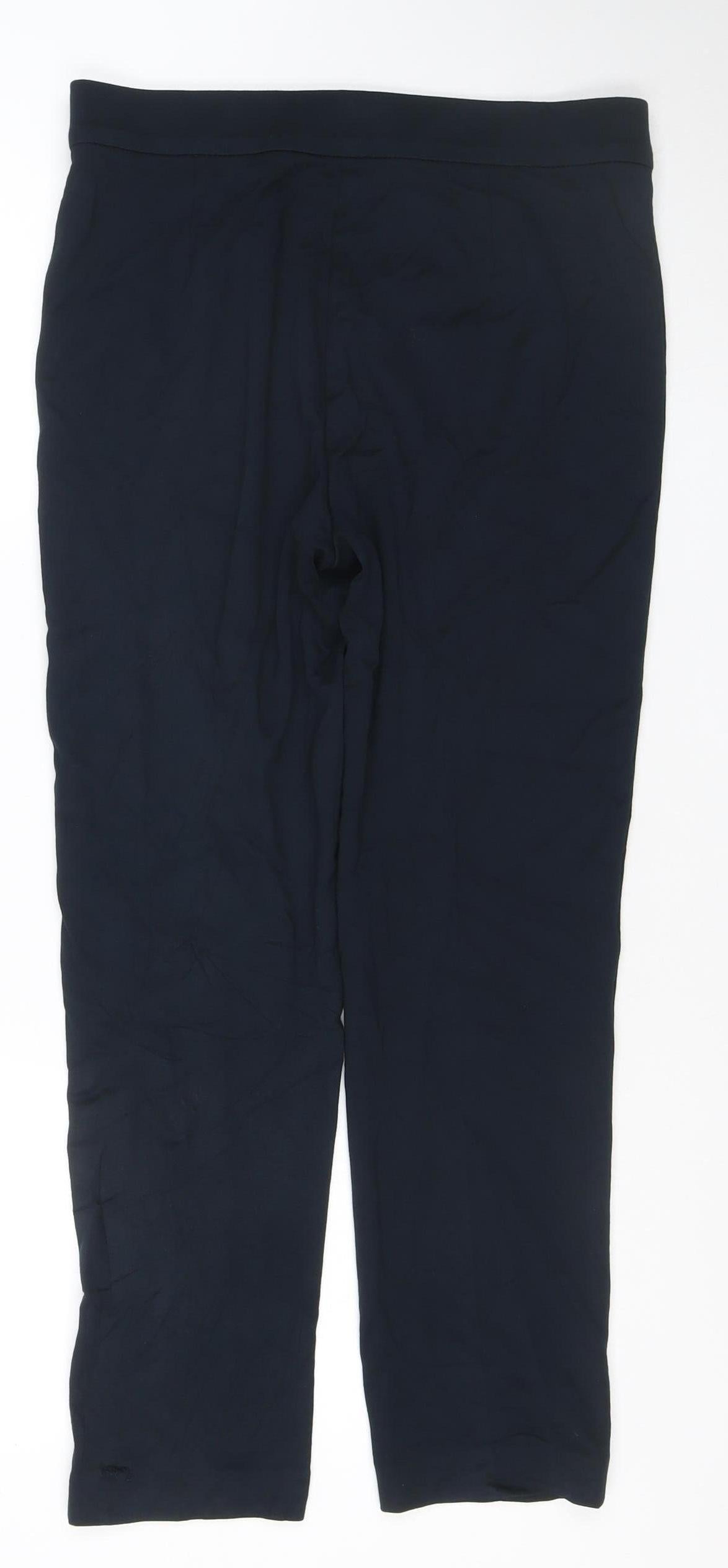 Marks and Spencer Womens Black Size 12 Regular Viscose Blend Leggings