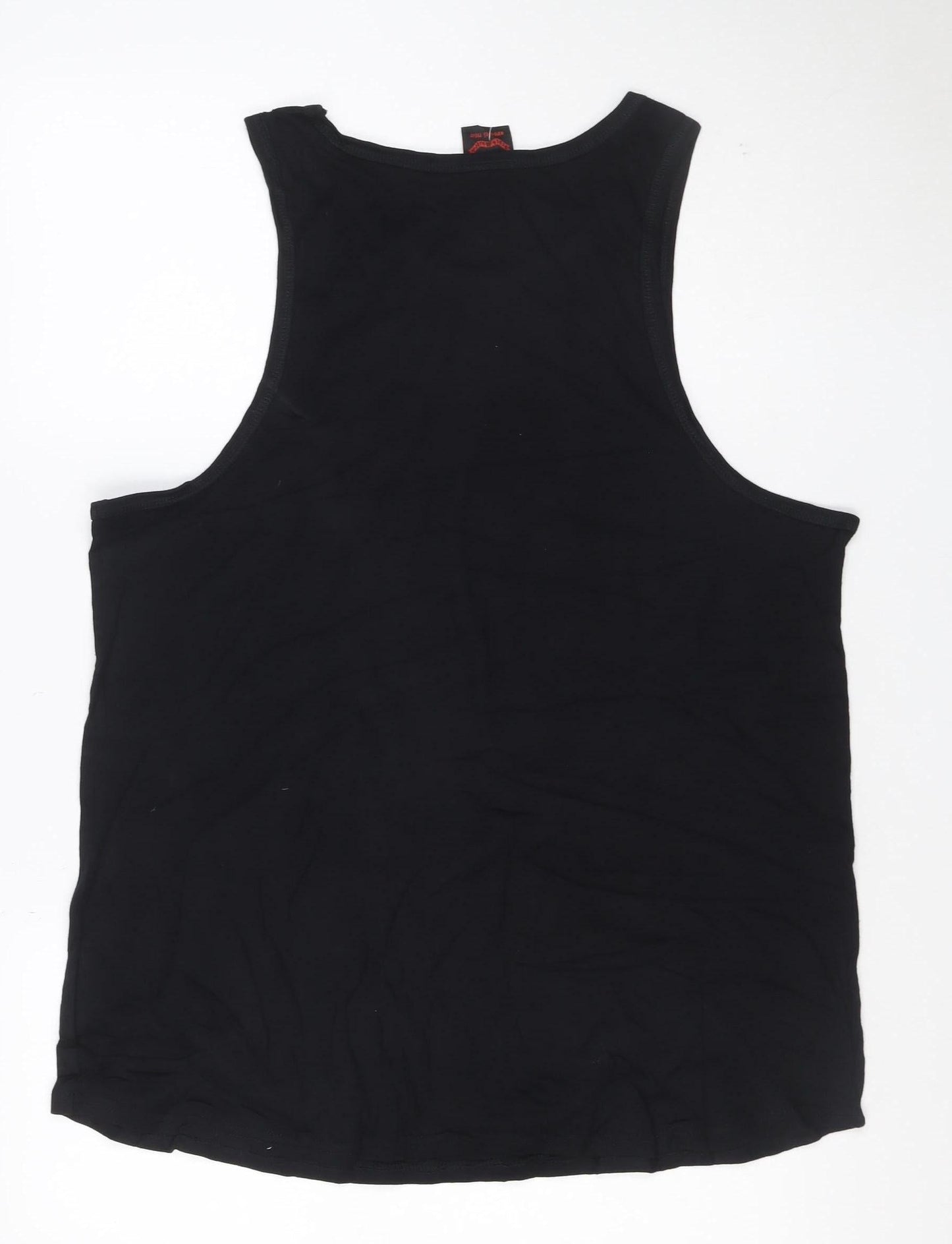 Apparel Noir Womens Black Size 18 Cotton Rock Graphic Tank Top