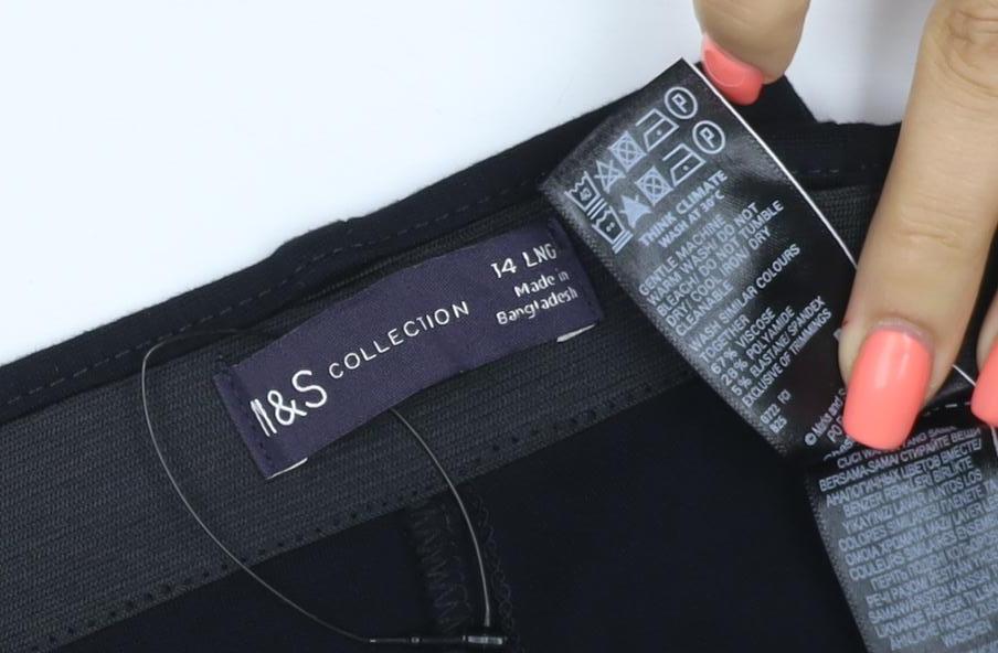 Marks and Spencer Women’s Black 14L Stretch Dress Trousers
