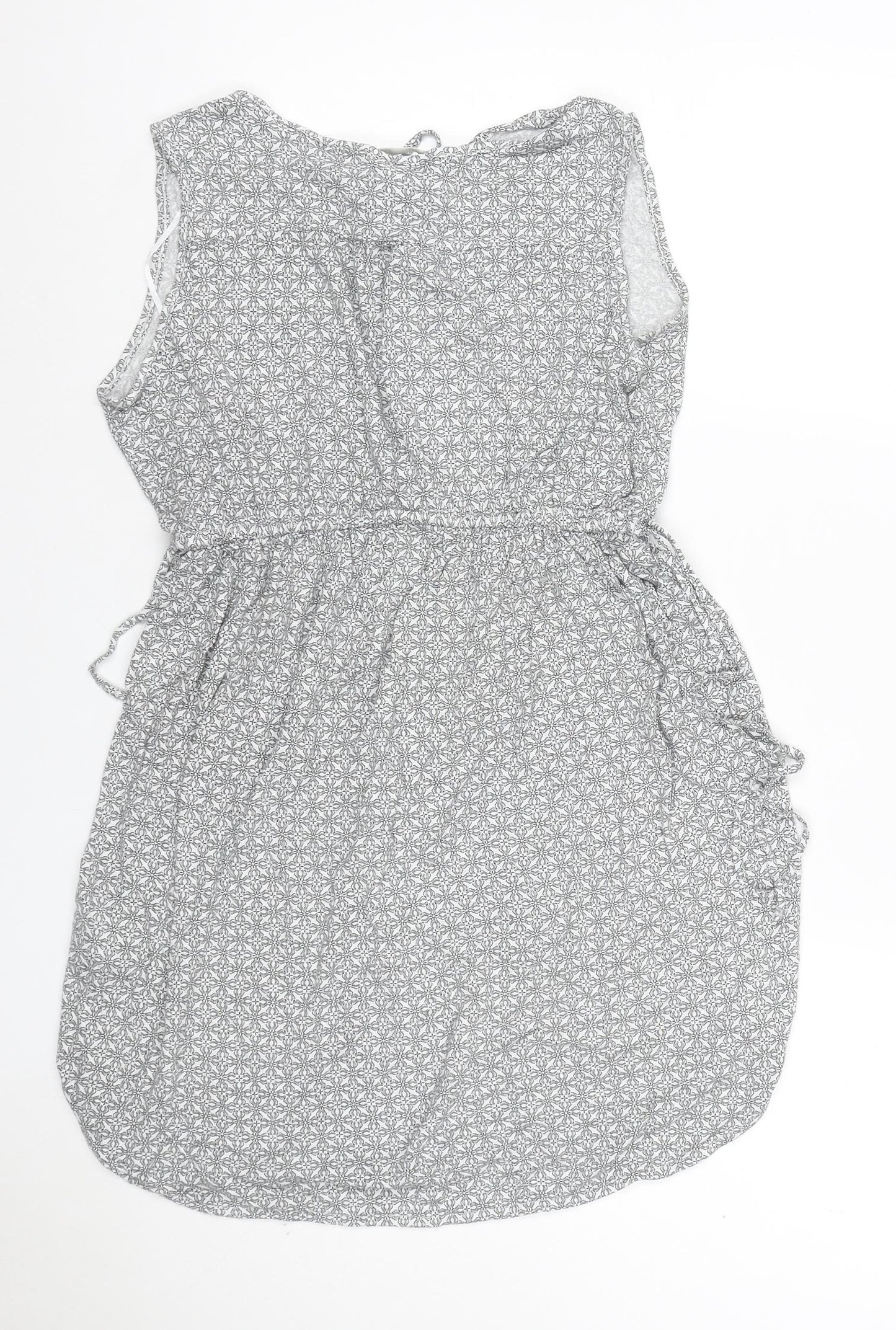 MAMA Women’s Grey Geometric Maternity Wrap Dress Size 12