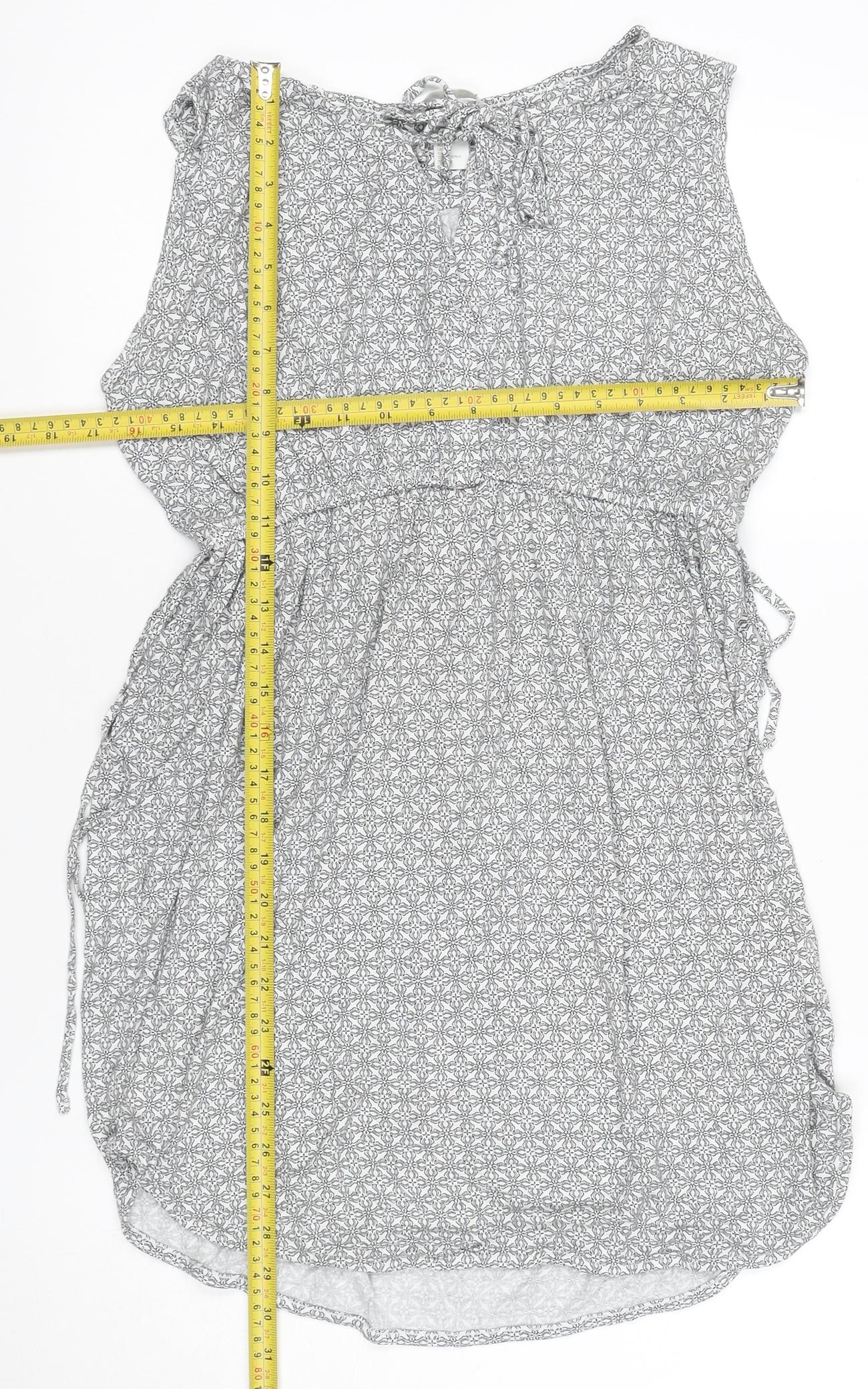 MAMA Women’s Grey Geometric Maternity Wrap Dress Size 12