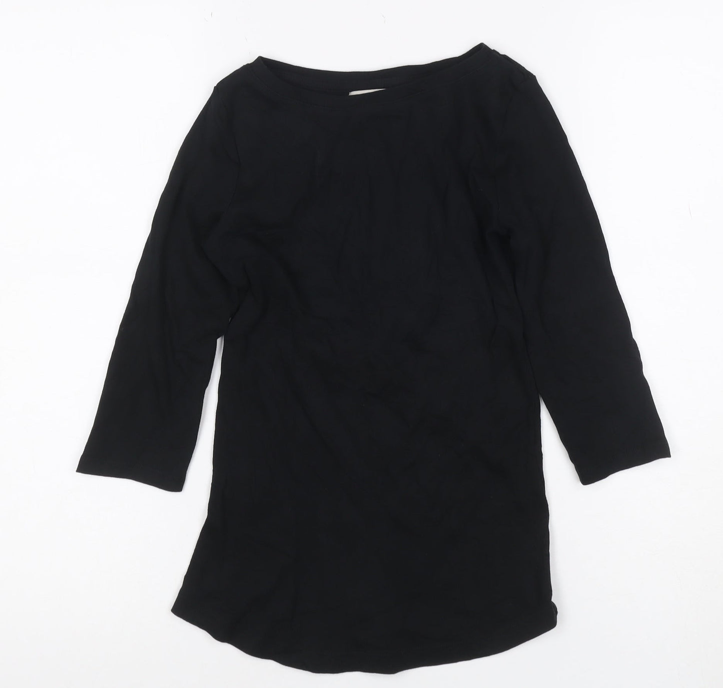 Coast Women’s Black Size 6 Boat Neck 3/4 Sleeve Jersey Blouse