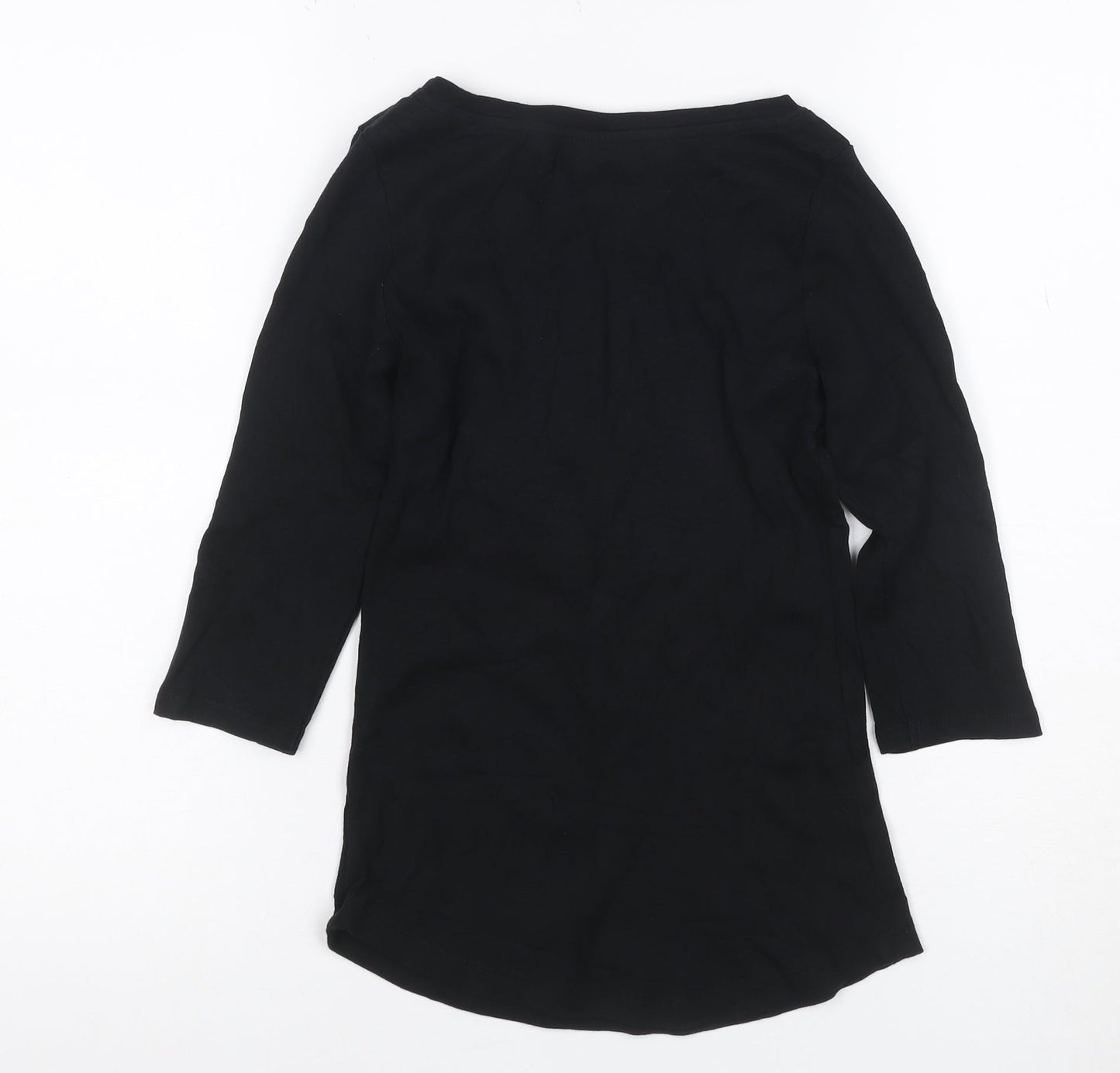 Coast Women’s Black Size 6 Boat Neck 3/4 Sleeve Jersey Blouse