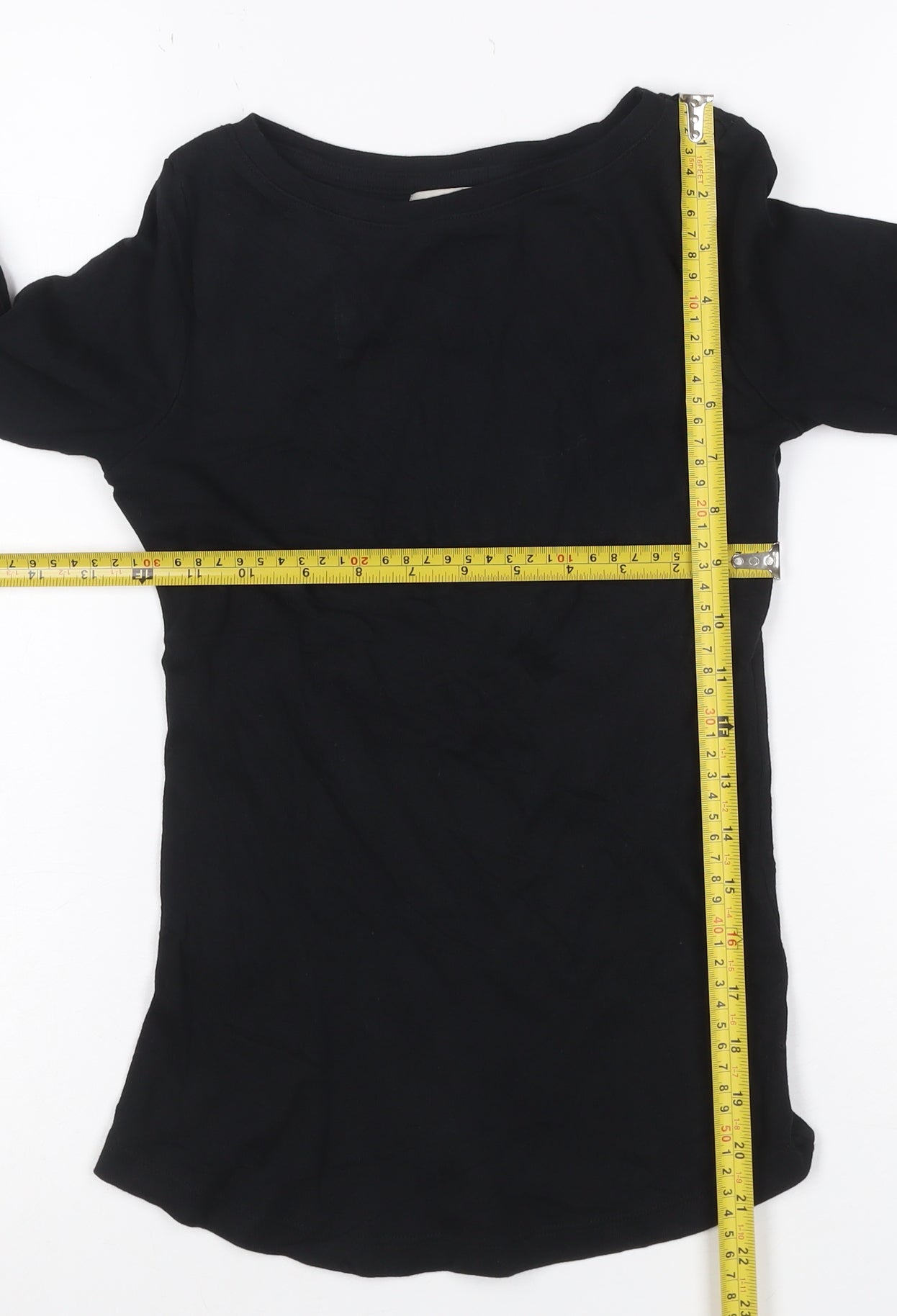 Coast Women’s Black Size 6 Boat Neck 3/4 Sleeve Jersey Blouse