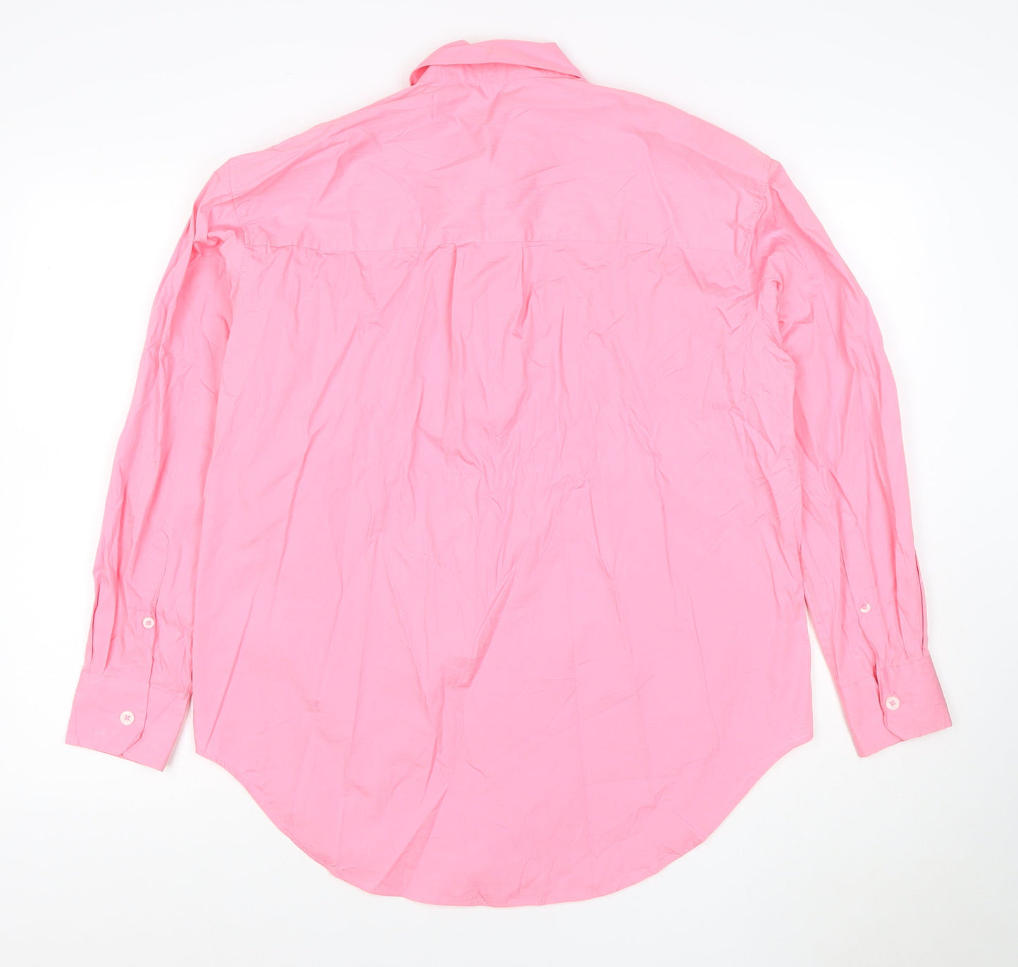 Marks and Spencer Men’s Pink Long Sleeve Cotton Button-Up Shirt Size 10