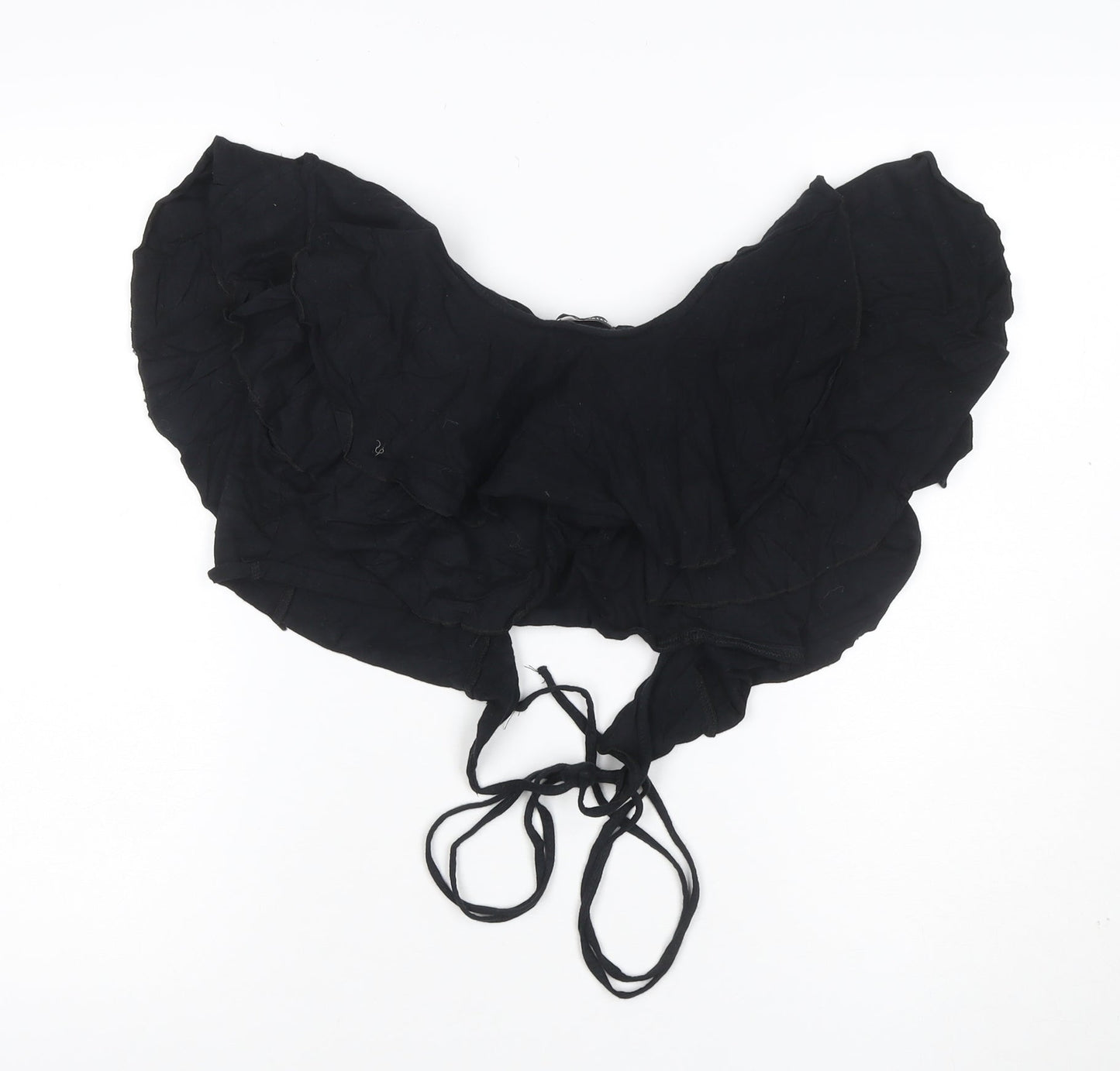 PrettyLittleThing Women’s Black Off Shoulder Cropped Blouse Size 6