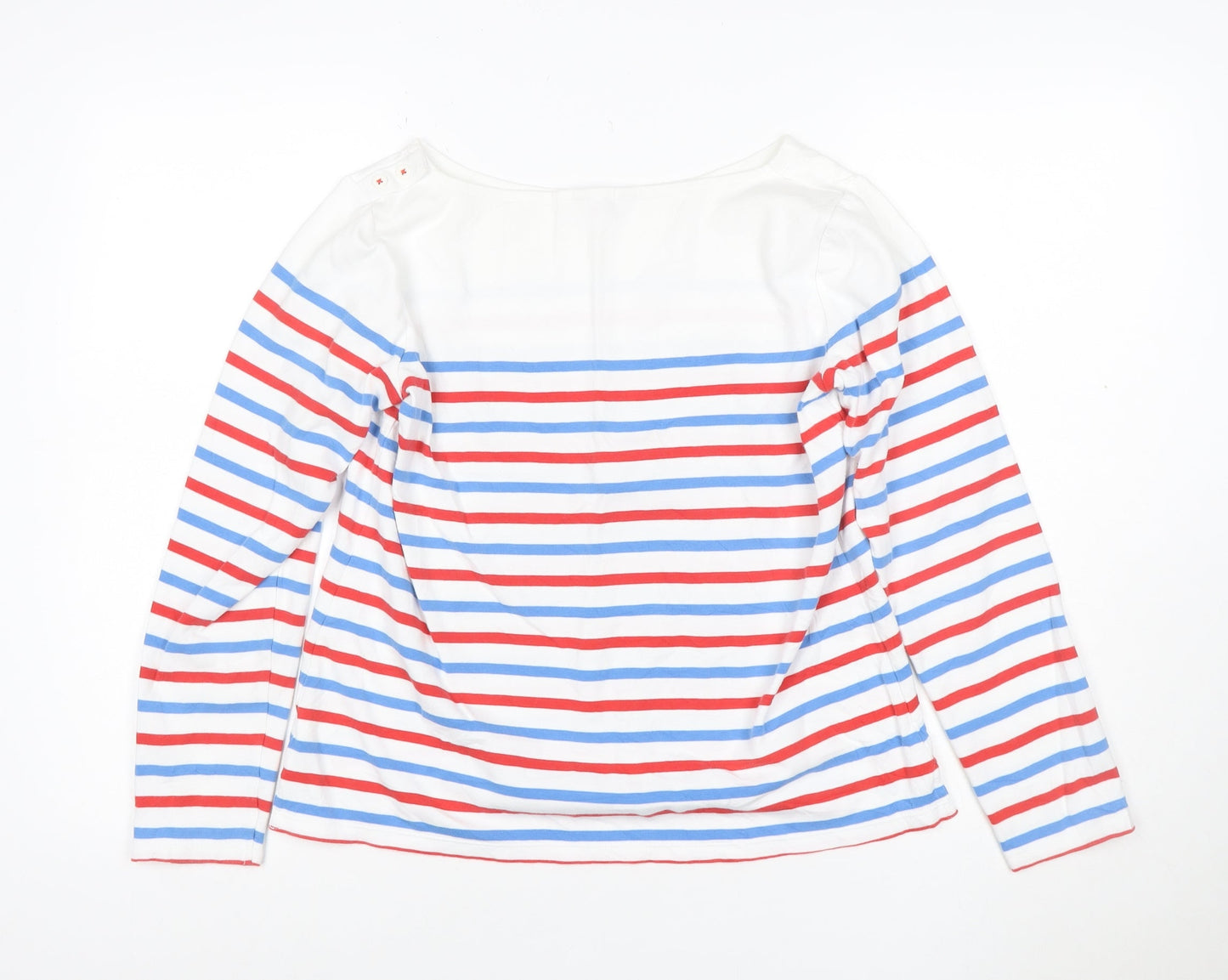 Cath Kidston Women’s Multicoloured Striped Boat Neck Long Sleeve T-Shirt M