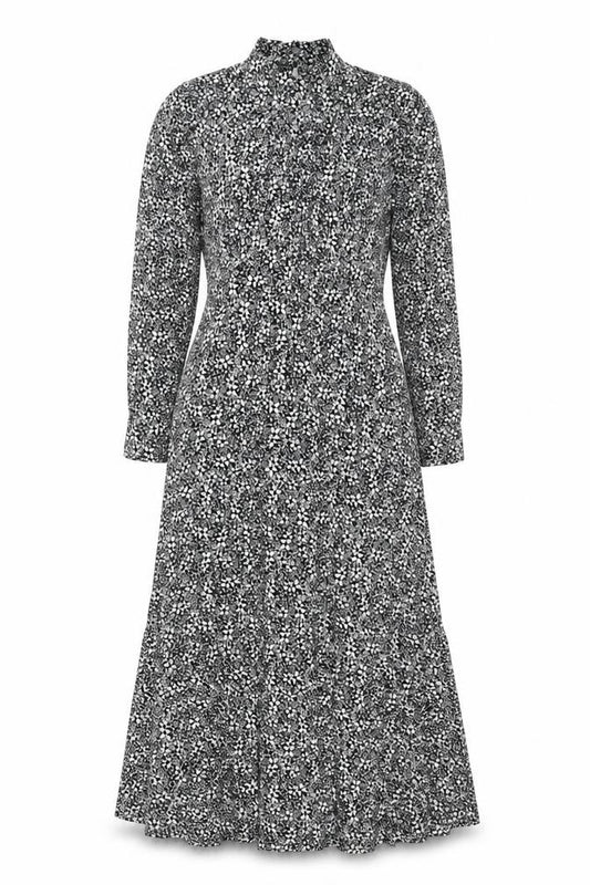 Forever New Women's Black Floral Midi Wrap Dress Size 10