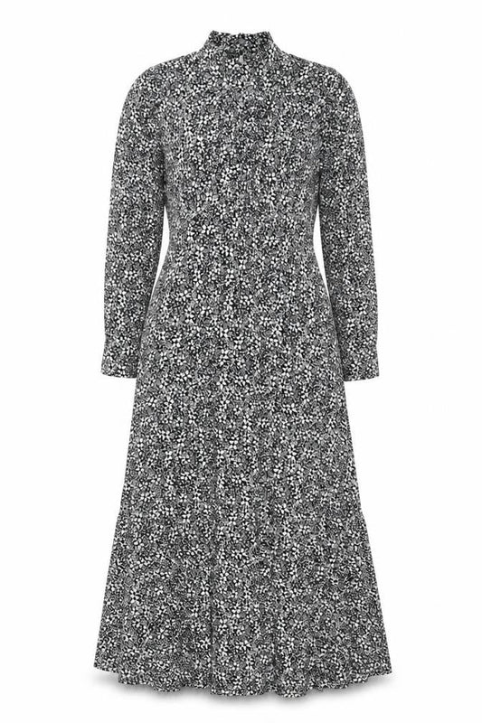 Forever New Women's Black Floral Midi Wrap Dress Size 10