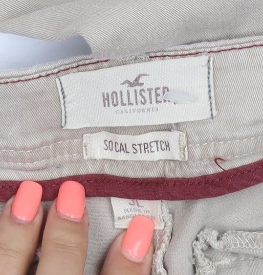 Hollister Women's Beige Chino Trousers S SoCal Stretch Casual Twill