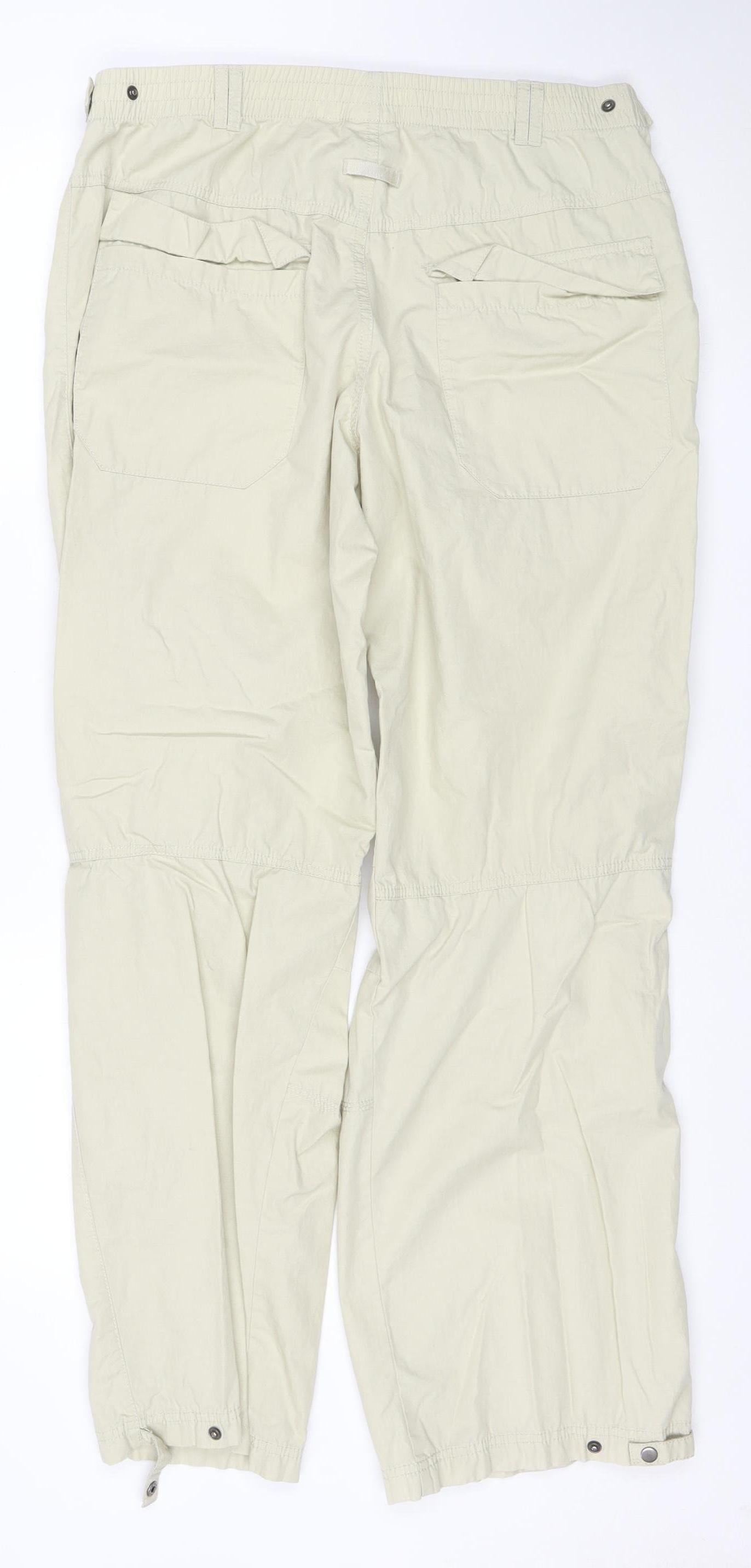 Adidas Men's Beige Cargo Trousers M Lightweight Cotton
