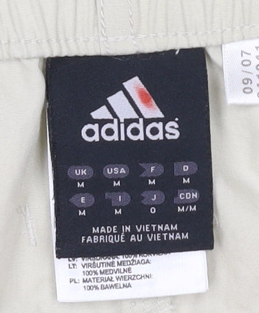 Adidas Men's Beige Cargo Trousers M Lightweight Cotton
