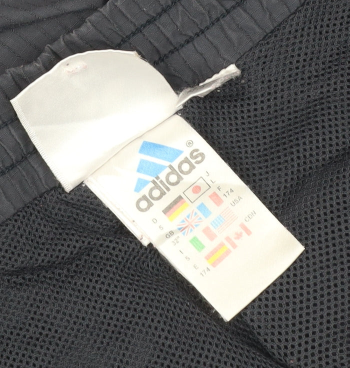 adidas Men's Black S Windbreaker Trousers Lightweight Zip Ankle