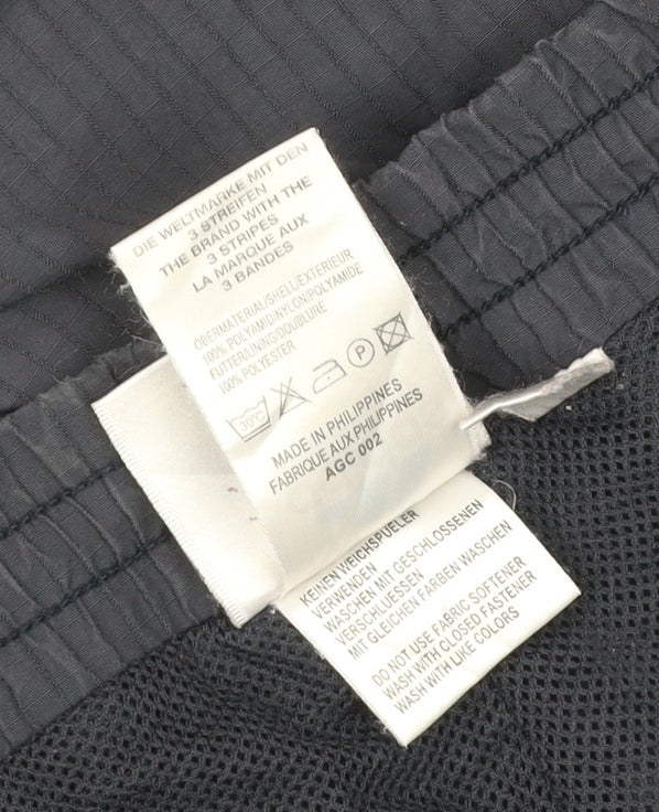 adidas Men's Black S Windbreaker Trousers Lightweight Zip Ankle