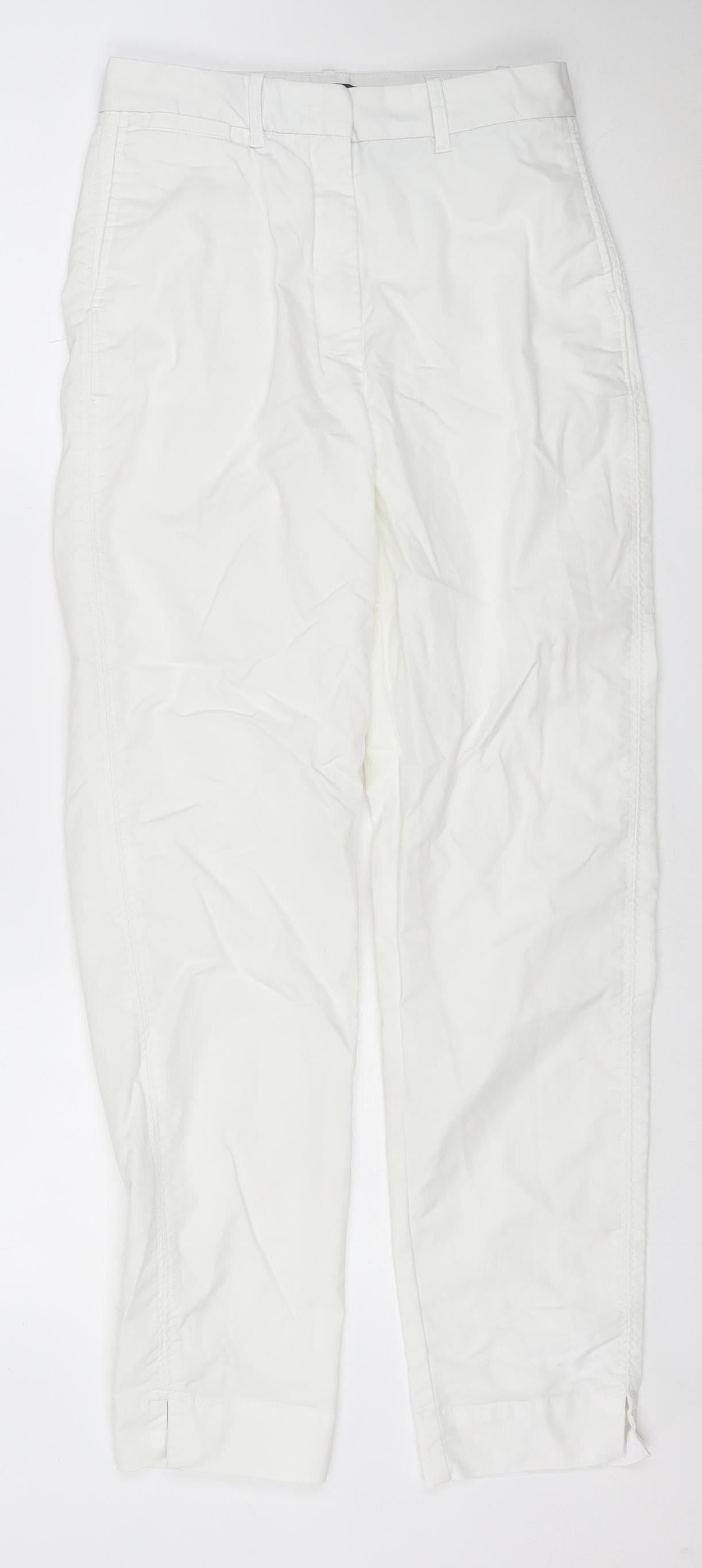 Marks and Spencer Women White Straight Leg Jeans Size 8 Regular Fit