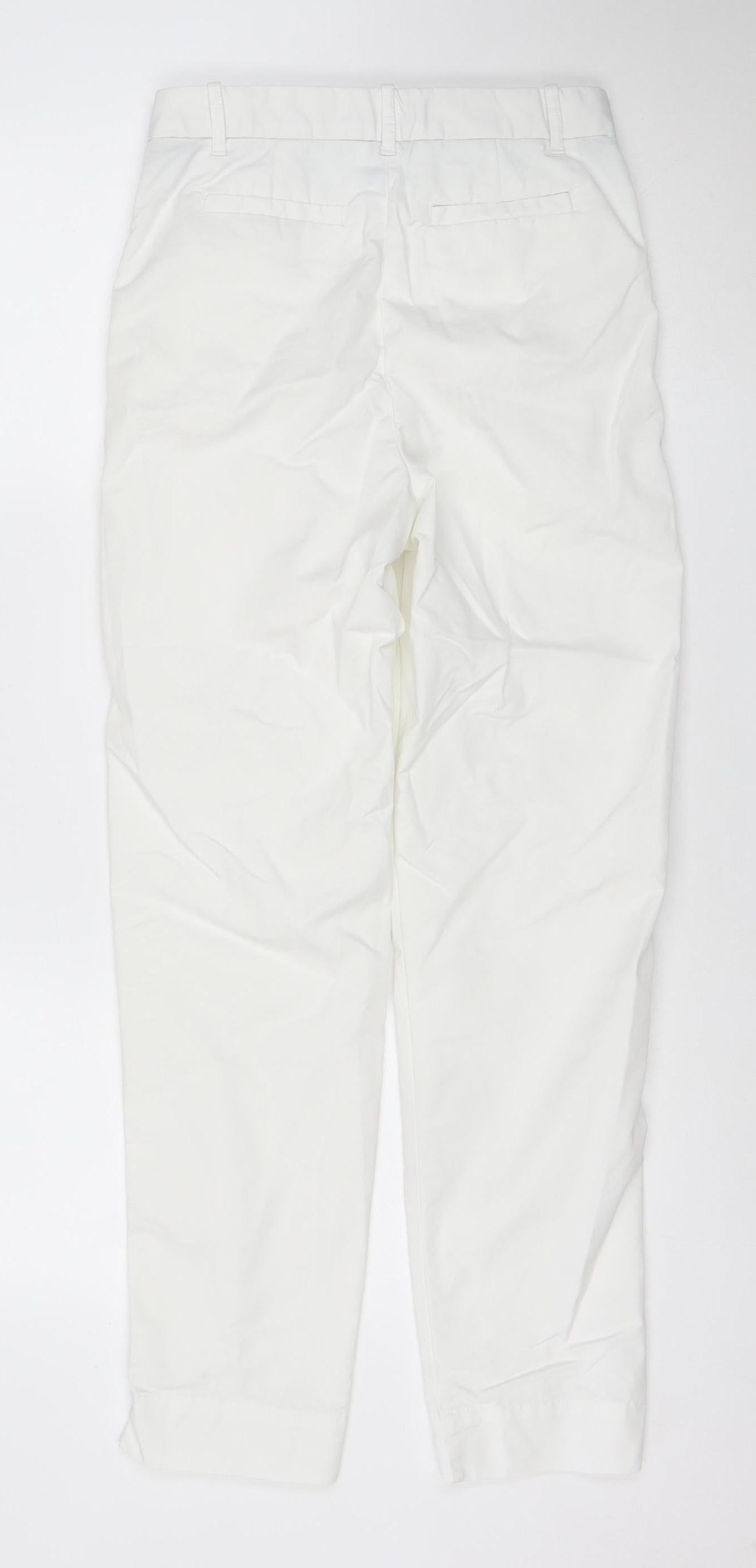 Marks and Spencer Women White Straight Leg Jeans Size 8 Regular Fit