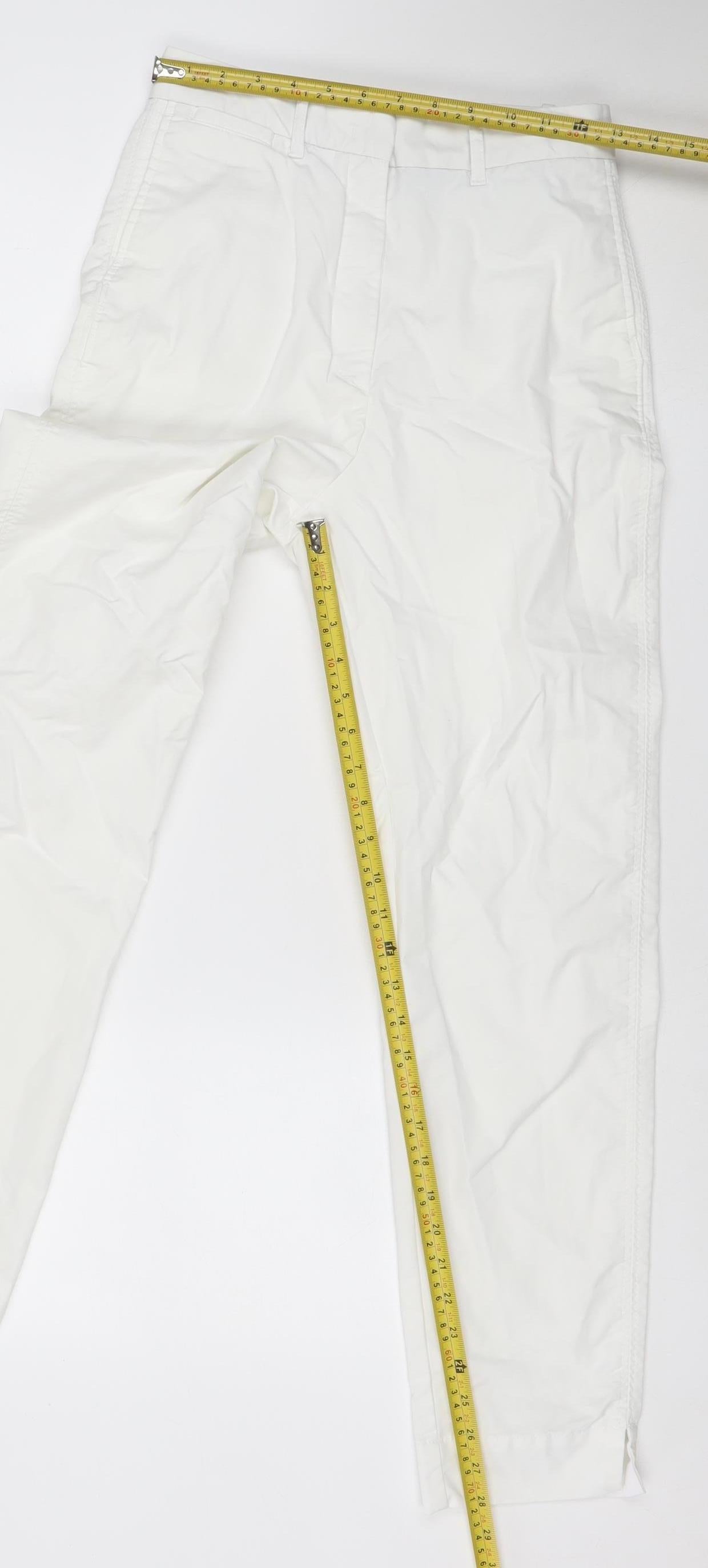 Marks and Spencer Women White Straight Leg Jeans Size 8 Regular Fit