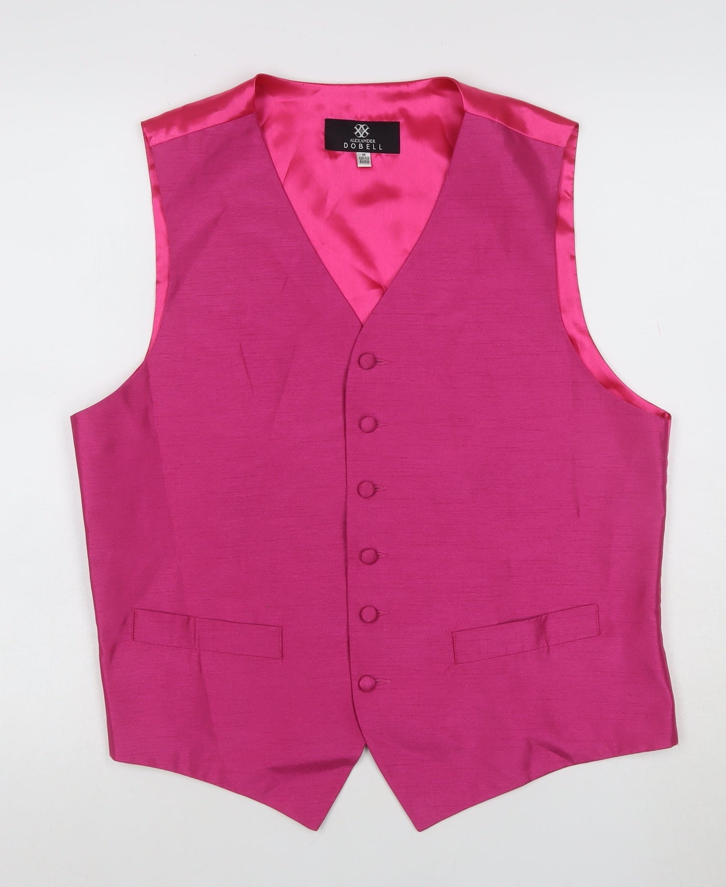 Alexander Dobell Pink Polyester Formal Waistcoat UK 40 M Women's