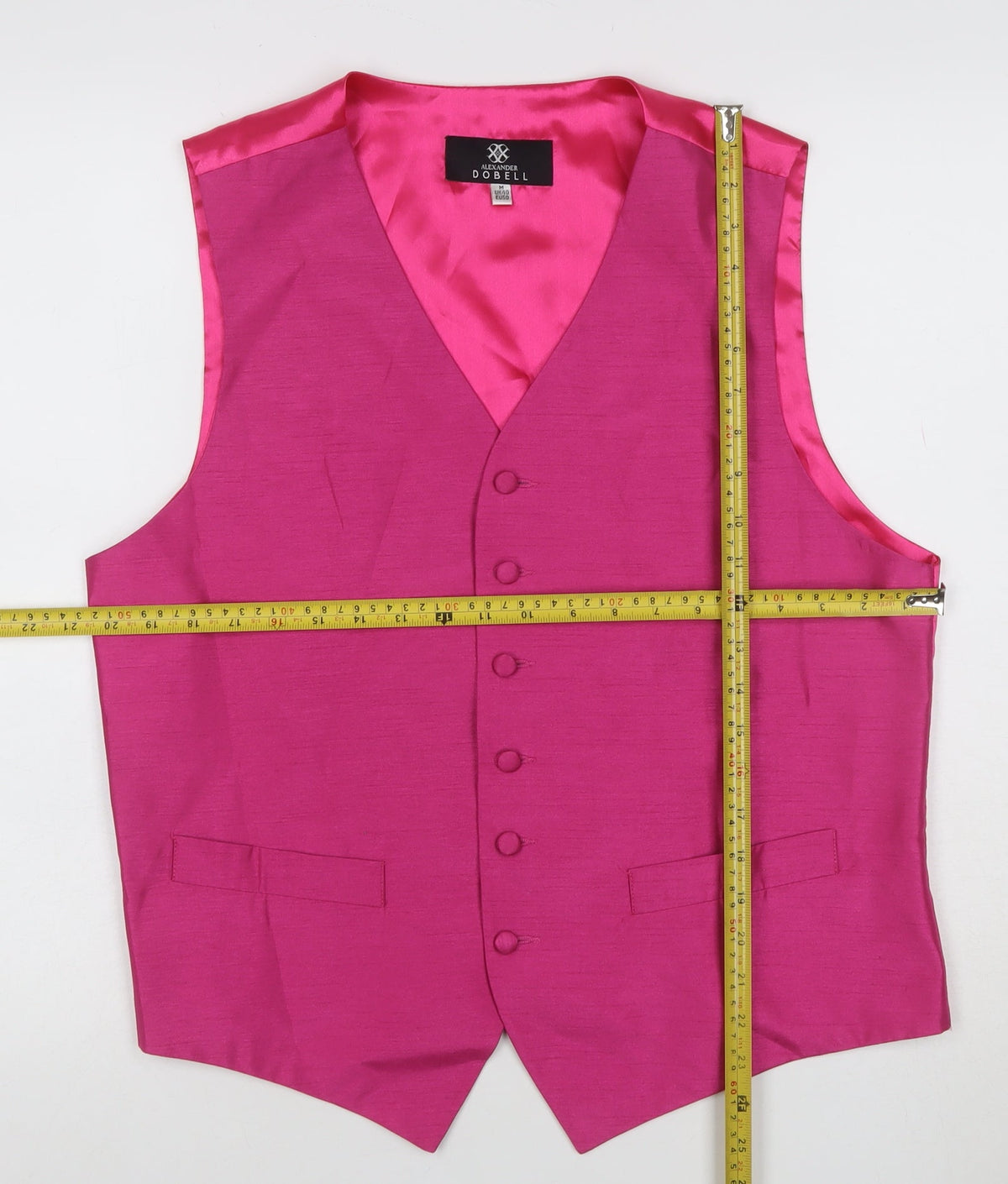 Alexander Dobell Pink Polyester Formal Waistcoat UK 40 M Women's