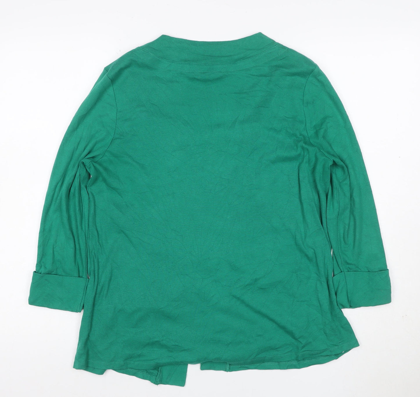 Maine New England Women's Green Size 14 Striped Long Sleeve T-Shirt
