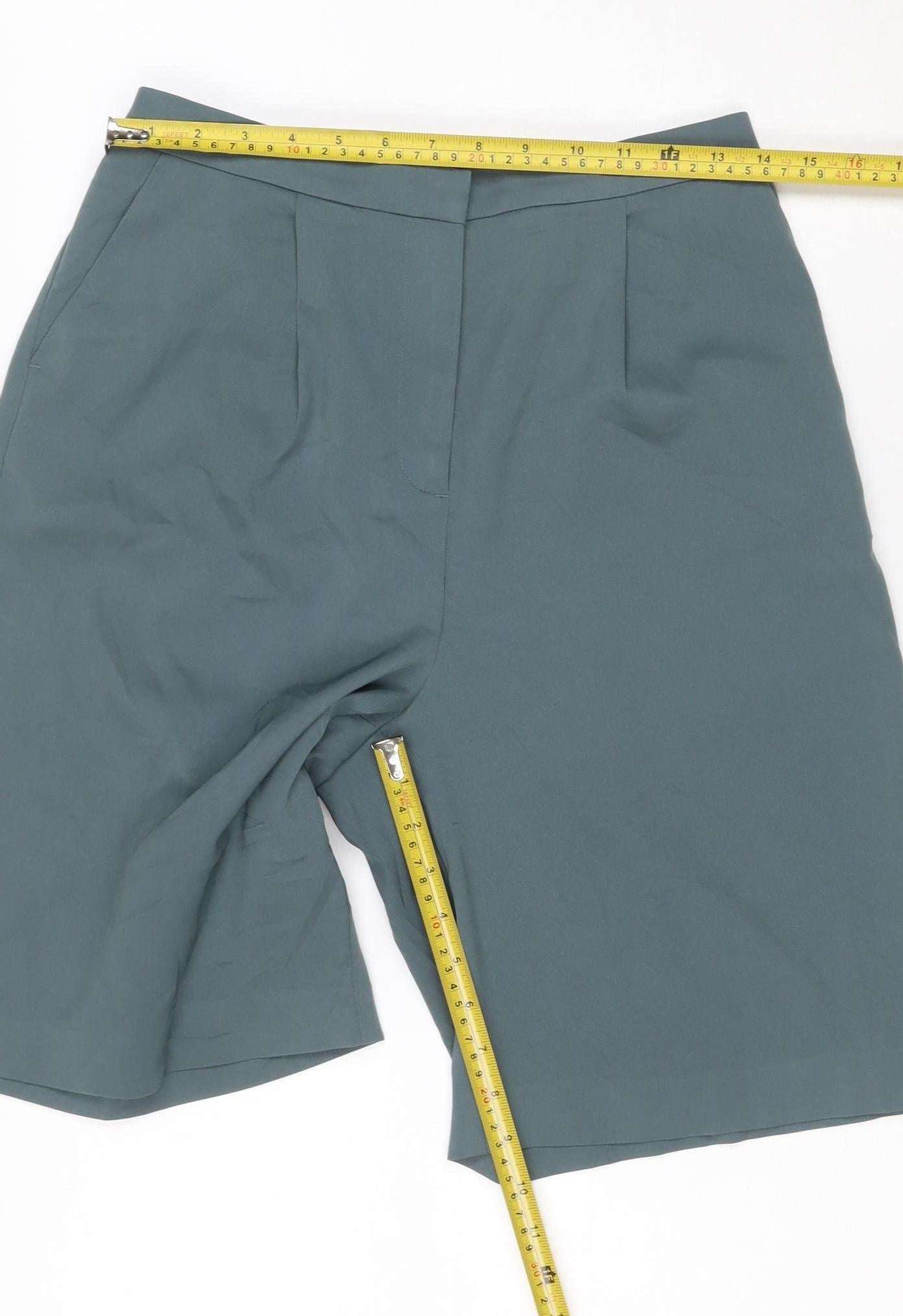 Marks and Spencer Women’s Green Size 10 Bermuda Shorts Regular Fit