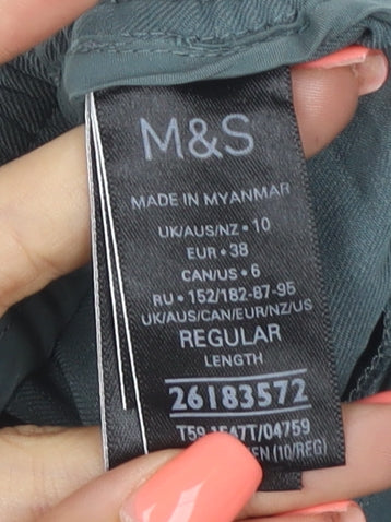 Marks and Spencer Women’s Green Size 10 Bermuda Shorts Regular Fit