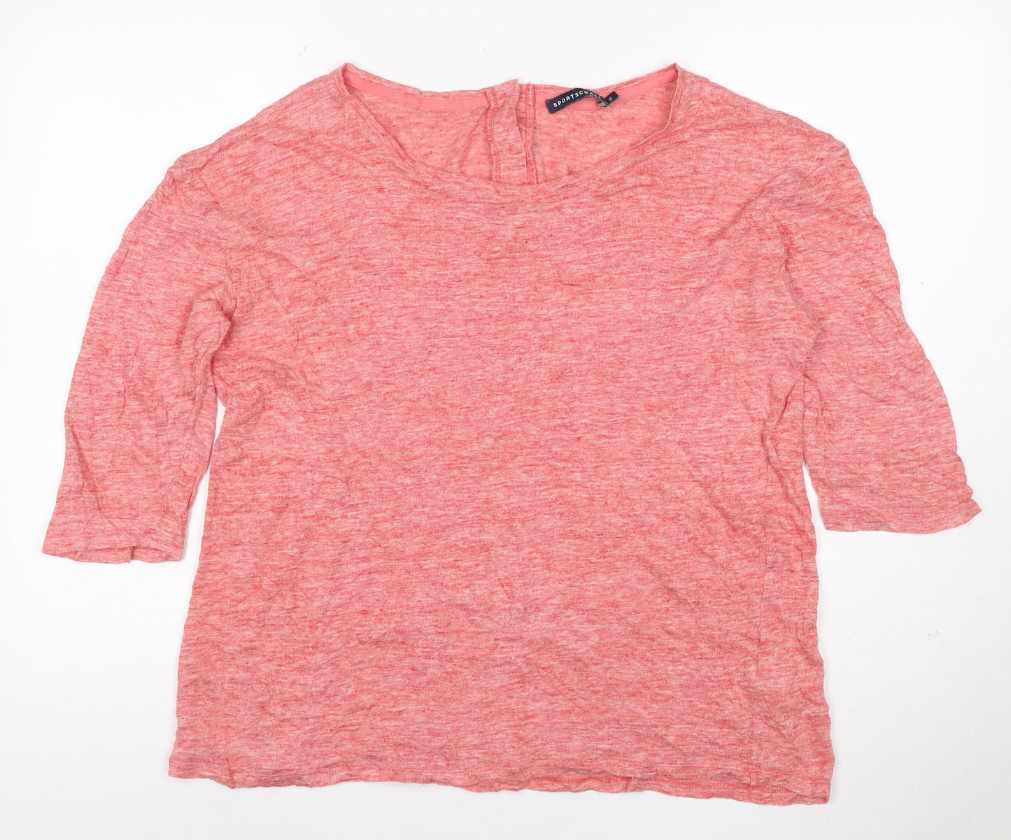 Sportscraft Womens Pink Linen 3/4 Sleeve Blouse Size XL