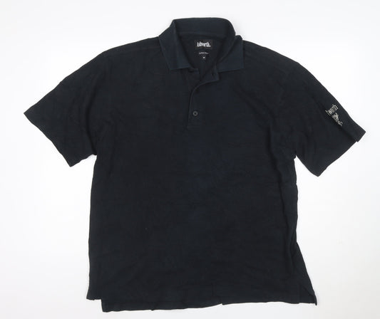 Ashworth Men's Black Cotton Golf Polo Shirt Size M Regular Fit